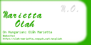 marietta olah business card